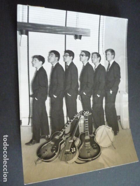 Photos de Chanteurs et Chanteuses: LOS DUENDES CONJUNTO MUSICAL ANTIGUA FOTOGRAFIA ORIGINAL 18 X 24 CM