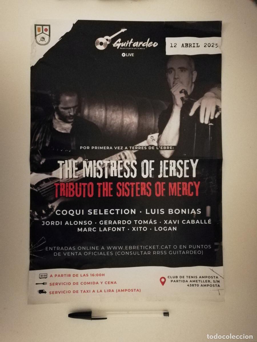 Photos of Singers: CARTEL ORIGINAL -A3- The Mistress of Jersey TRIBUTO The Sisters of Mercy - MUSICA ROCK - POST PUNK