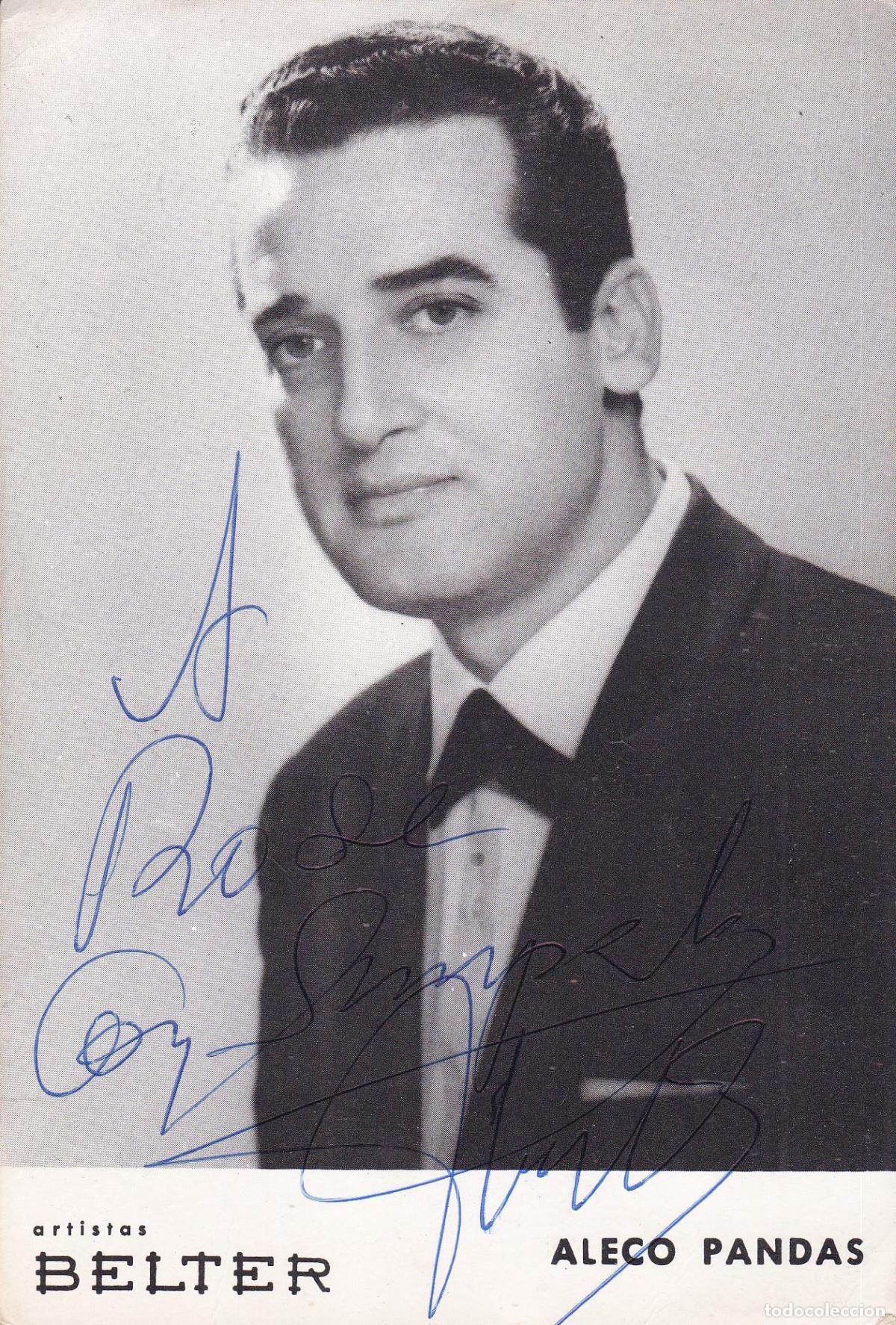 Photos of Singers: FOTO DEDICADA DEL CANTANTE ALECO PANDAS &ndash; ARTISTAS BELTER