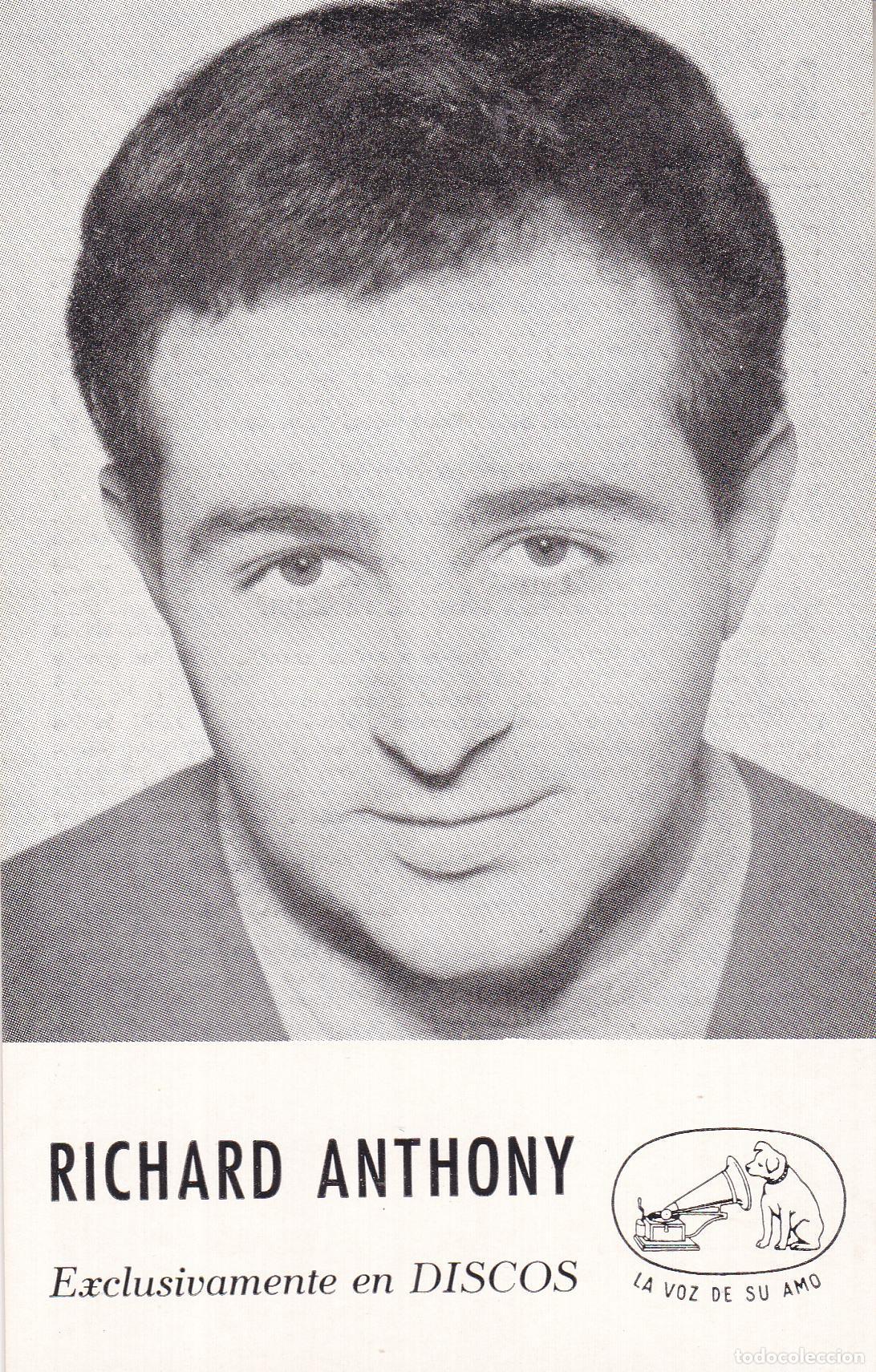 Photos de Chanteurs et Chanteuses: FOTO DE CANTANTE RICHARD ANTHONY - DISCOS LA VOZ DE SU AMO