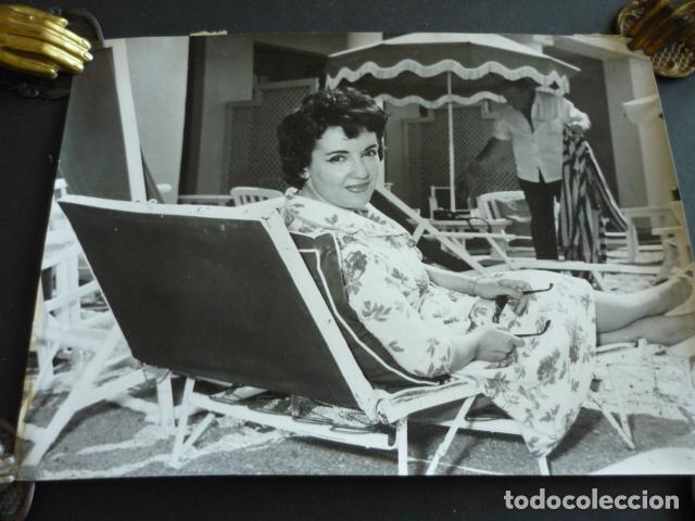 Fotos von Musikern: GLORIA LASSO CANTANTE ANTIGUA FOTOGRAFIA 18 X 24 CM