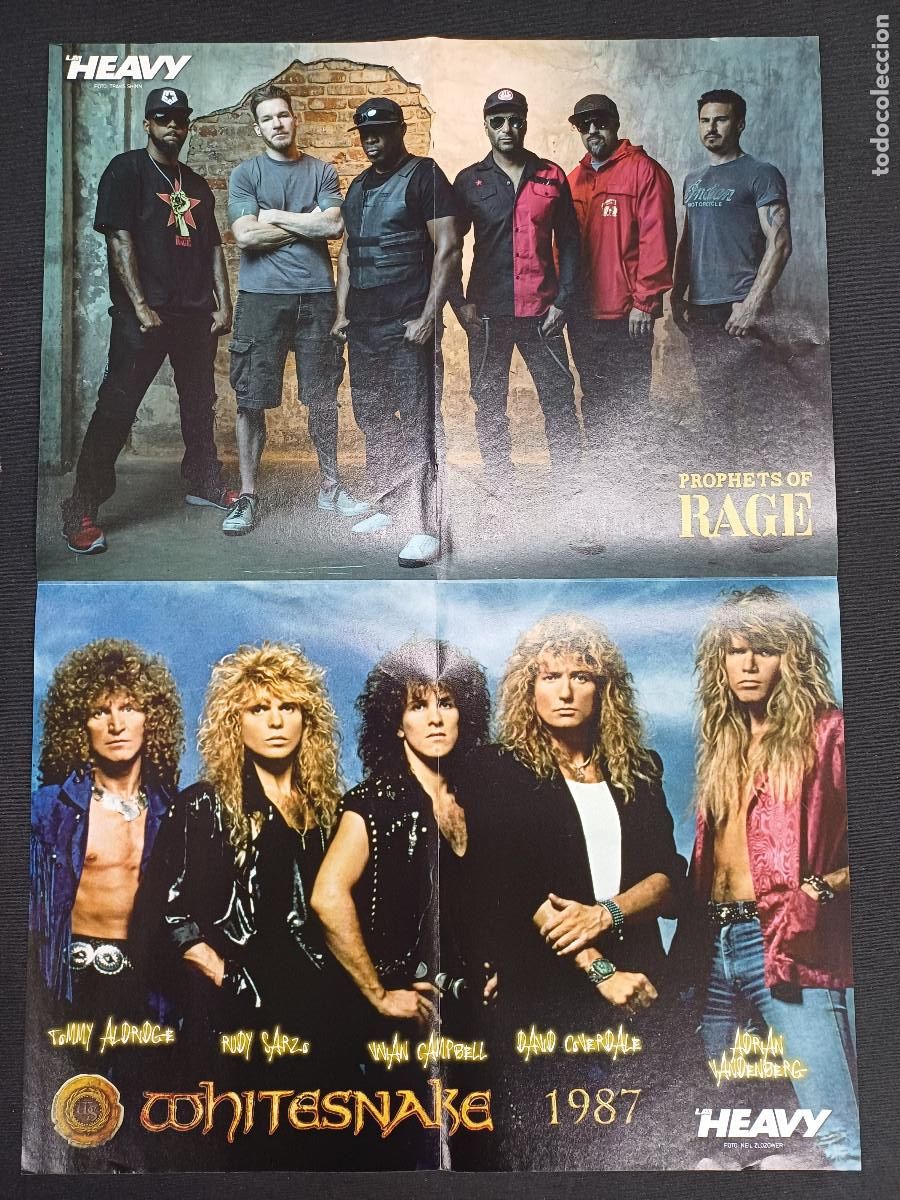 Photos de Chanteurs et Chanteuses: WHIRESNAKE 1987-PROPHETS OF RAGE-CRADLE OF FILHT/THE DARKNESS/POSTER METAL.