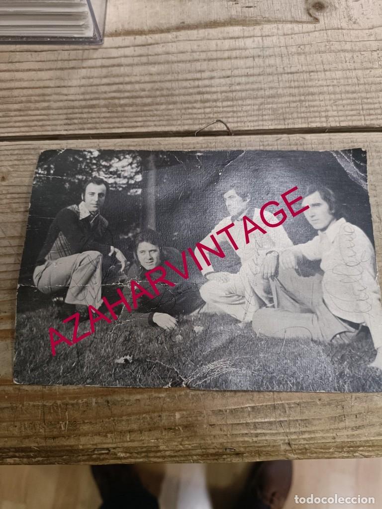 Photos of Singers: ANTIGUA POSTAL PUBLICITARIA AUTOGRAFIADA DEL GRUPO DE SEVILLANAS SOLERA 4, RARA