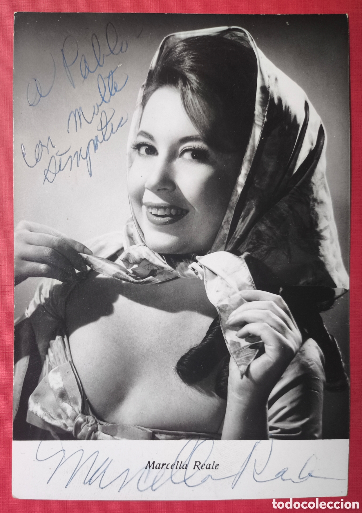 Photos of Singers: MARCELLA REALE SOPRANO &Oacute;PERA FOTOGRAF&Iacute;A FIRMADA Y DEDICADA AUT&Oacute;GRAFO 1976