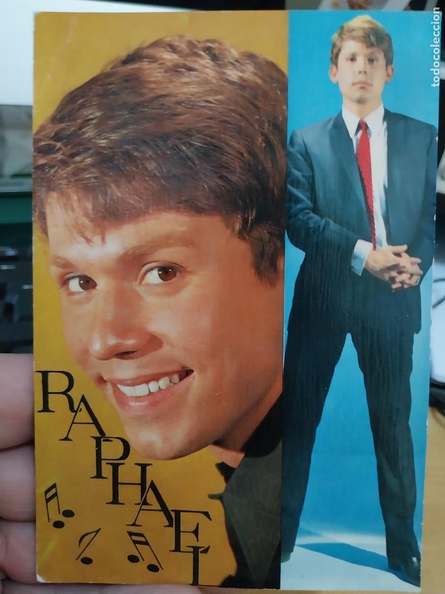 Photos of Singers: RAPHAEL TARJETA POSTAL BERGAS 695 SC CANTANTE GRUPO MUSICA ORIGINAL SOBADA