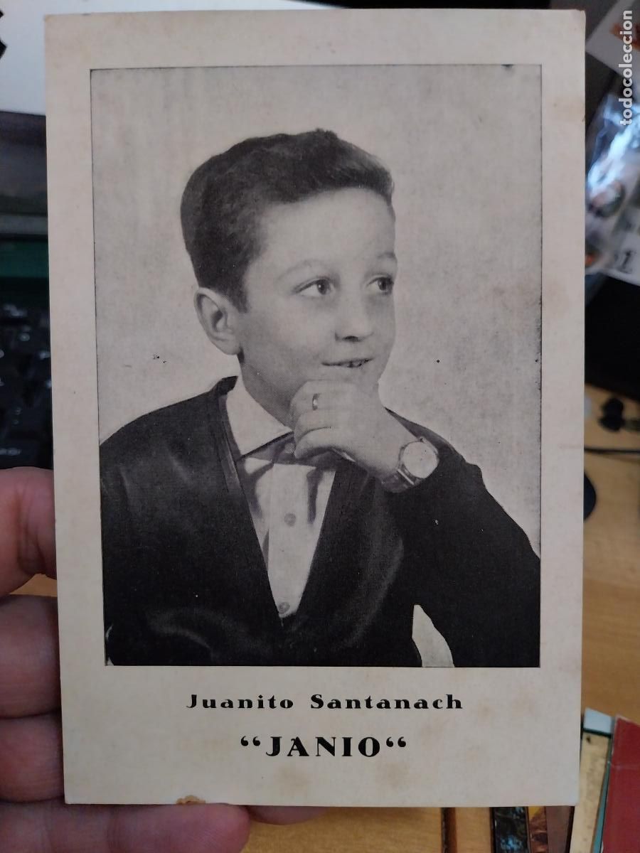 Photos of Singers: JANIO AUTOGRAFO TARJETA CANTANTE GRUPO MUSICA ORIGINAL JUANITO SANTANACH