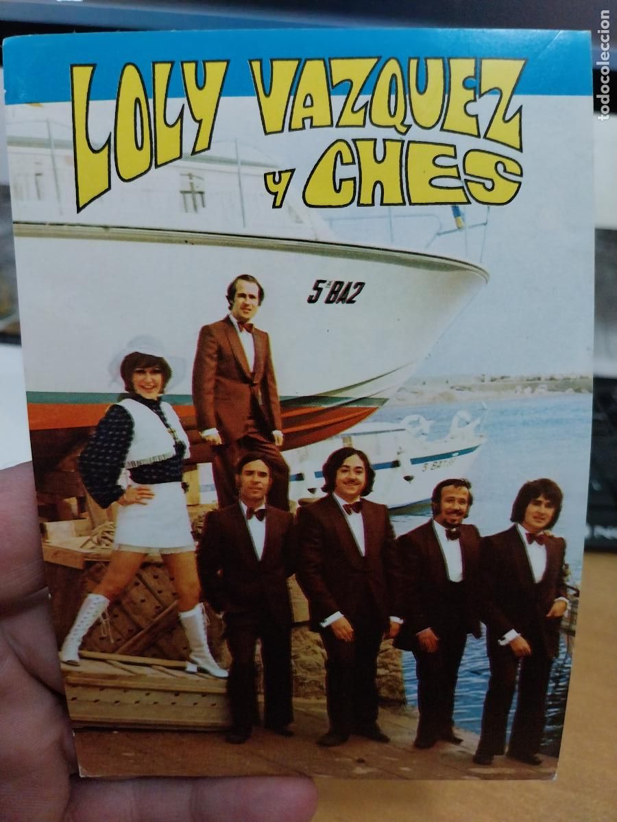Photos of Singers: LOLY VAZQUEZ Y CHES TARJETA CANTANTE GRUPO MUSICA ORIGINAL TAMA&Ntilde;O POSTAL