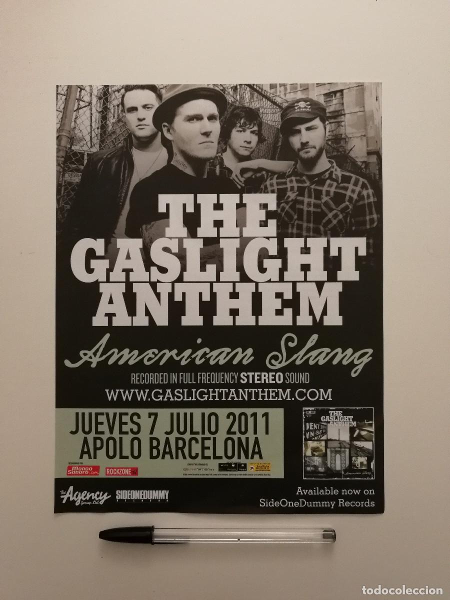 Photos de Chanteurs et Chanteuses: ANUNCIO ACARTONADO -A4- The Gaslight Anthem - MUSICA ROCK - CONCIERTO 2011 - PUBLICIDAD