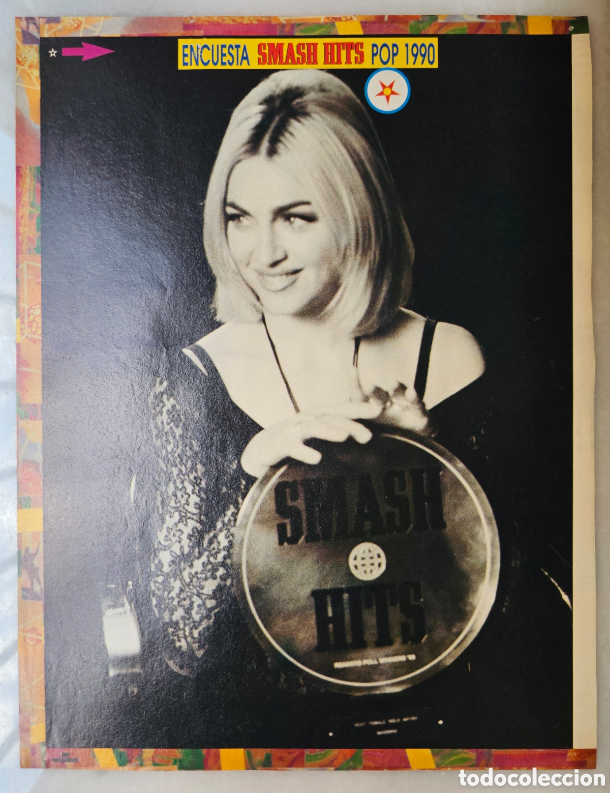 Photos of Singers: Poster A4 Madonna Encuesta Smash Hits Pop 1990