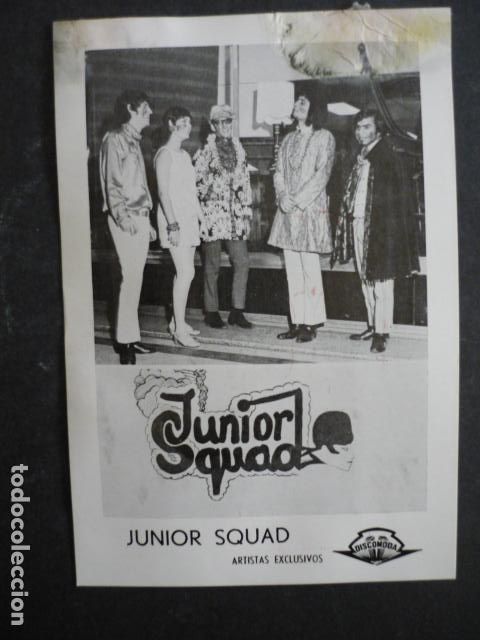 Photos de Chanteurs et Chanteuses: JUNIOR SQUAD CONJUNTO MUSICAL ANTIGUA FOTOGRAFIA ORIGINAL 9 X 14 CM