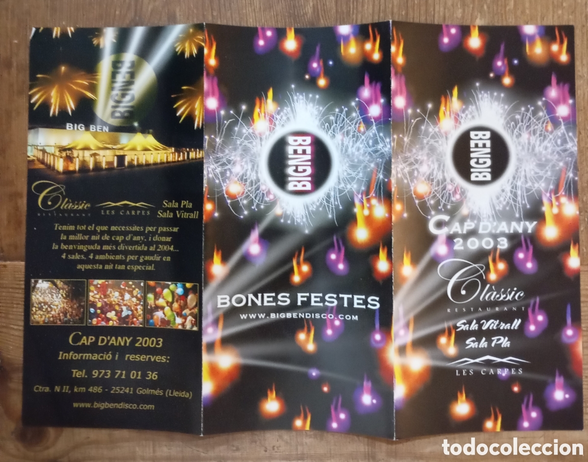 Fotos de cantantes: Tr&iacute;ptico discoteca Bigben - Foto 2