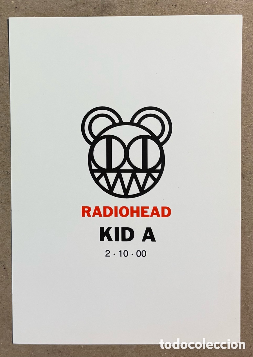 Photos de Chanteurs et Chanteuses: RADIOHEAD &ldquo;KID A&rdquo; (2000). POSTAL SIN CIRCULAR PROMOCIONAL DISCOGR&Aacute;FICA EMI.