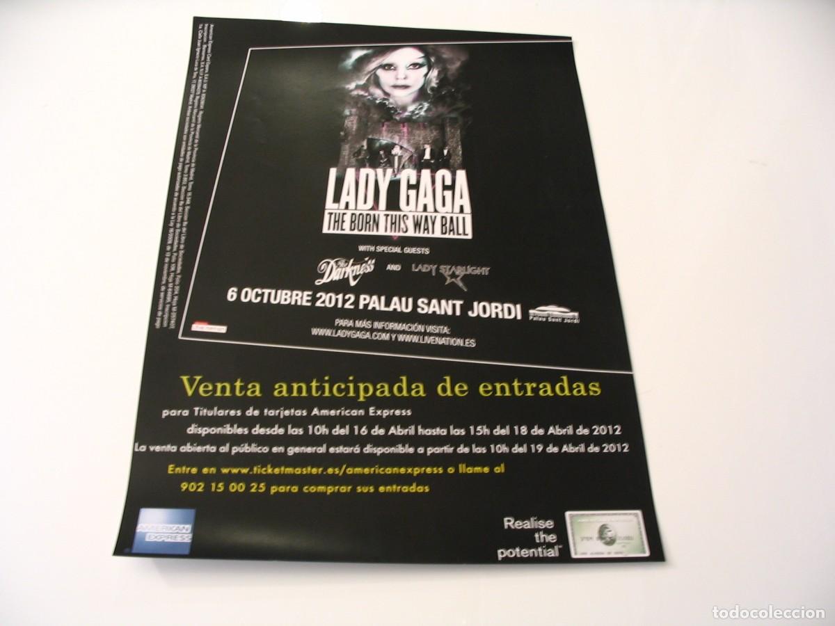 Fotos von Musikern: LADY GAGA + The Darkness CARTEL ORIGINAL anticipada Barcelona 2012 TOUR 42x30 26