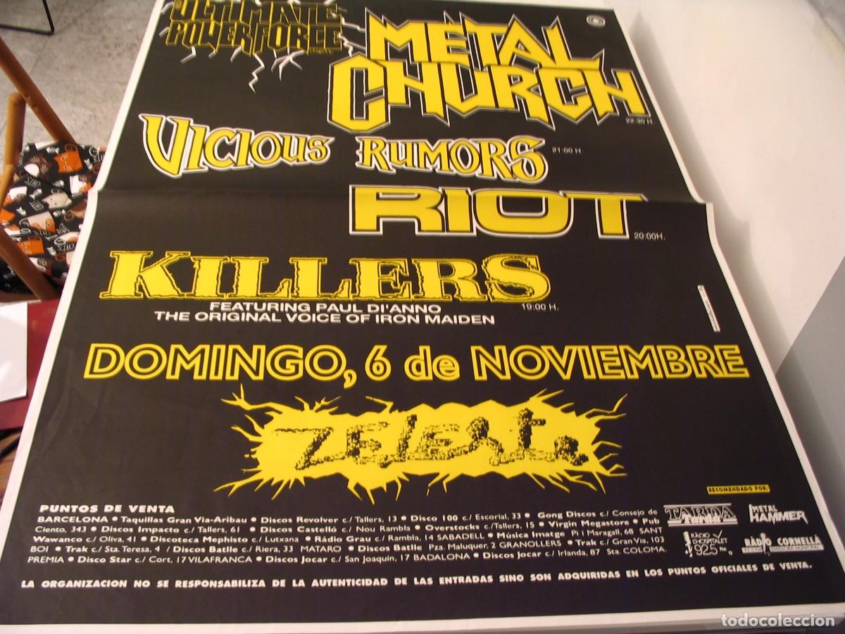 Fotos de Cantantes: Metal Church Killers ( Paul di&acute;anno Iron Maiden ) Riot CARTEL ORIGINAL TOUR 130x90 26