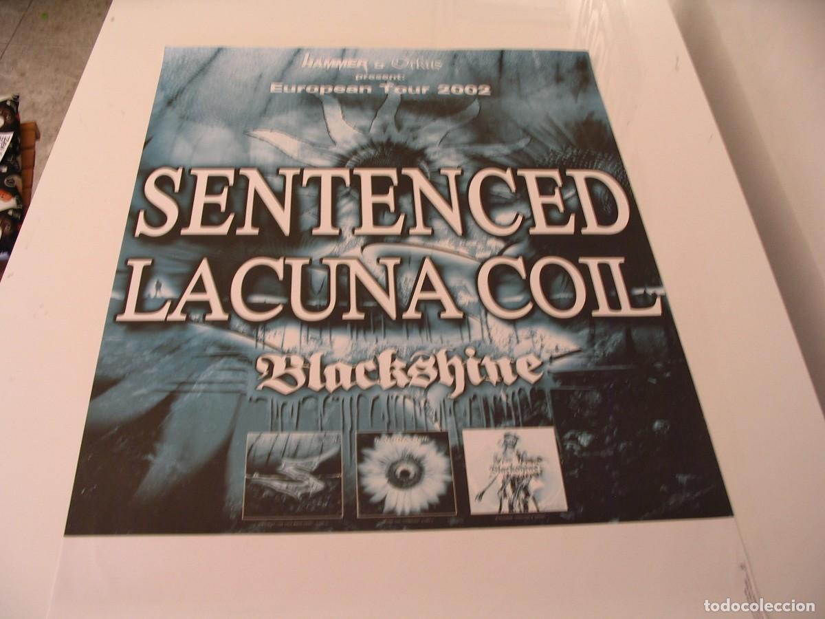 Fotos de Cantantes: SENTENCED LACUNA COIL Blackshine CARTEL ORIGINAL 2002 TOUR 100x70 26