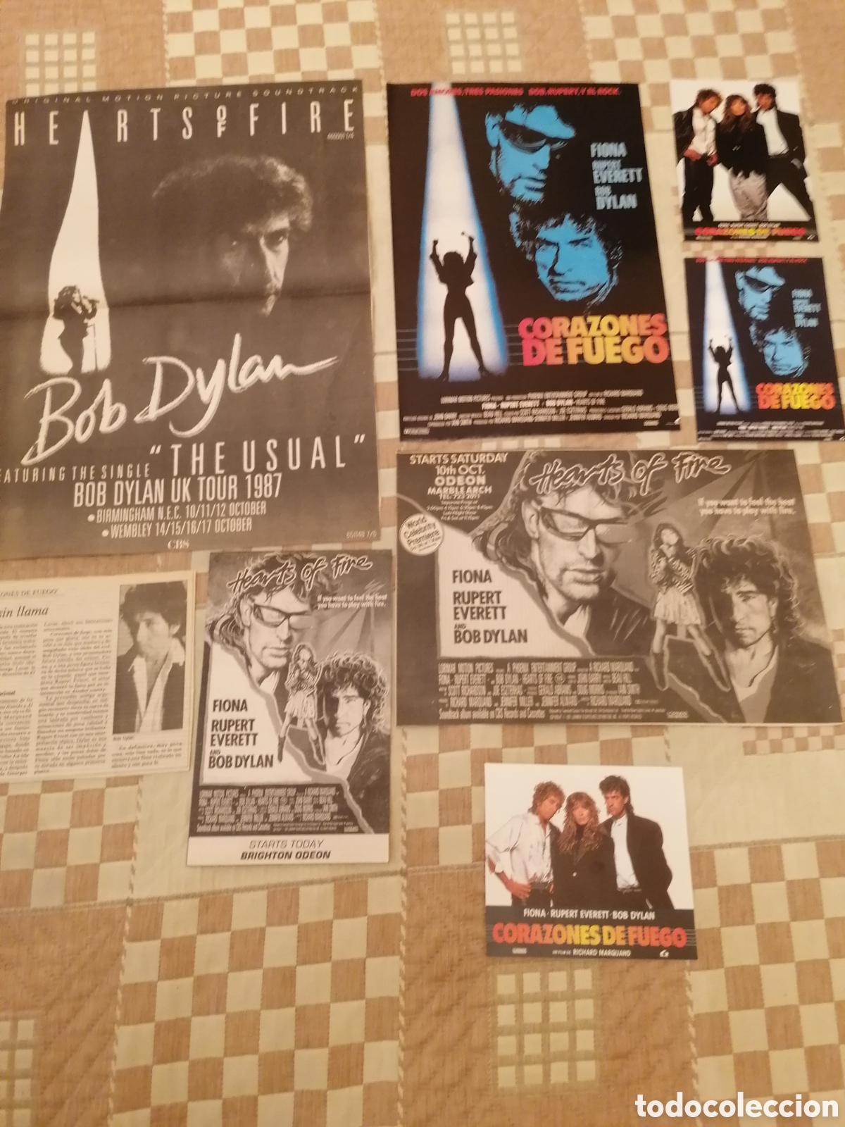 Fotos de Cantantes: Bob Dylan. Hearts Of Fire. Corazones De Fuego.Postales,Pegatina,Recortes Peri&oacute;dico Originales.Leer.