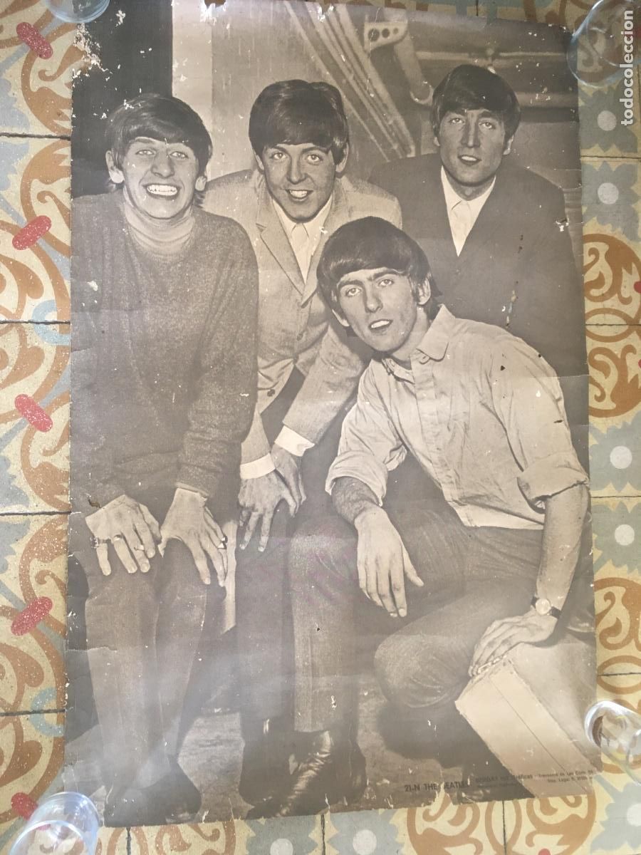 Fotos de Cantantes: beatles poster cartel original 1968 graficas bergas barcelona made in spain muy raro