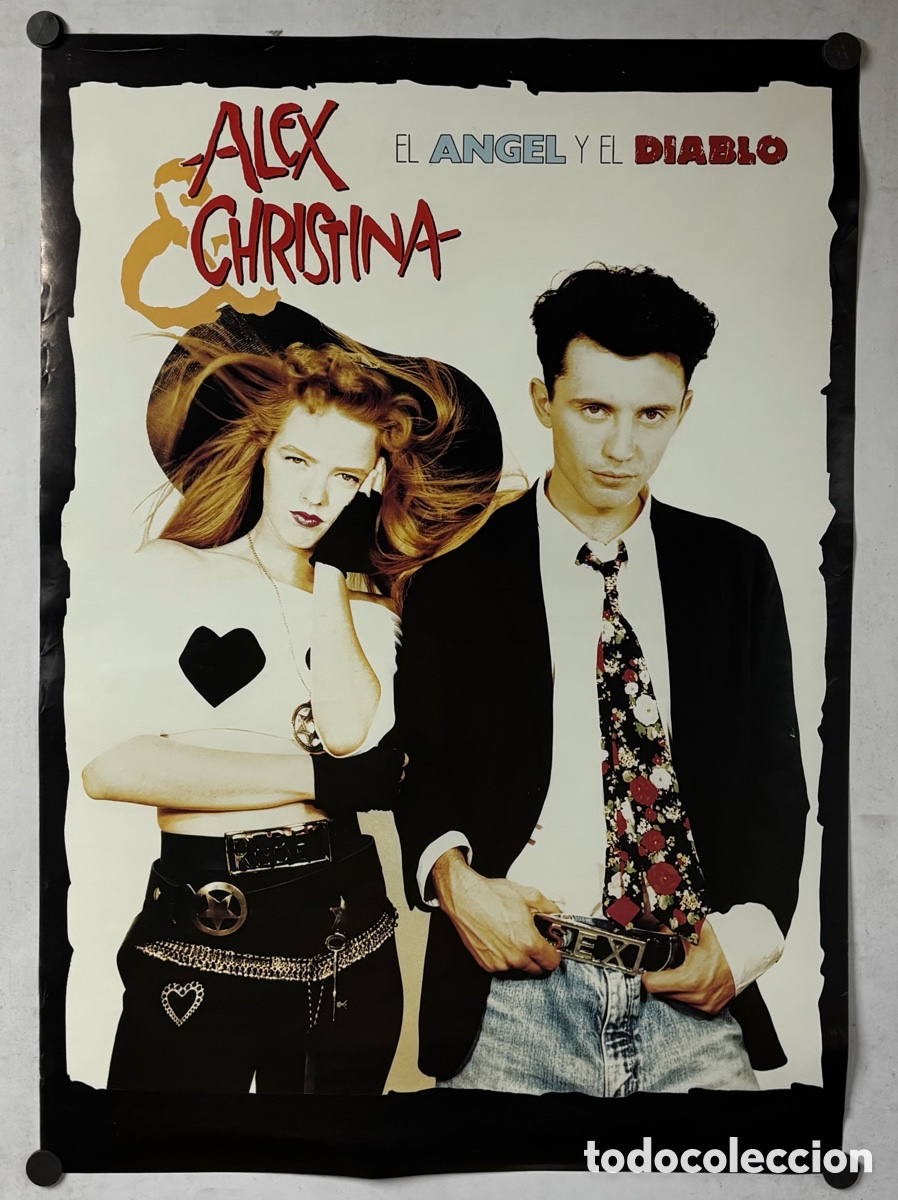Fotos de Cantantes: ALEX Y CRISTINA &rdquo;EL &Aacute;NGEL Y EL DIABLO&rdquo; (WEA,1989). CARTEL PROMOCIONAL DEL &Aacute;LBUM.