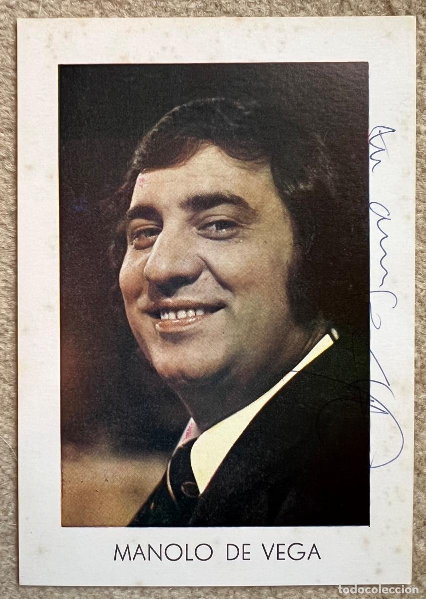 Foto di Cantanti: Tarjeta promocional del cantante y humorista Manolo de Vega - Con dedicatoria y aut&oacute;grafo