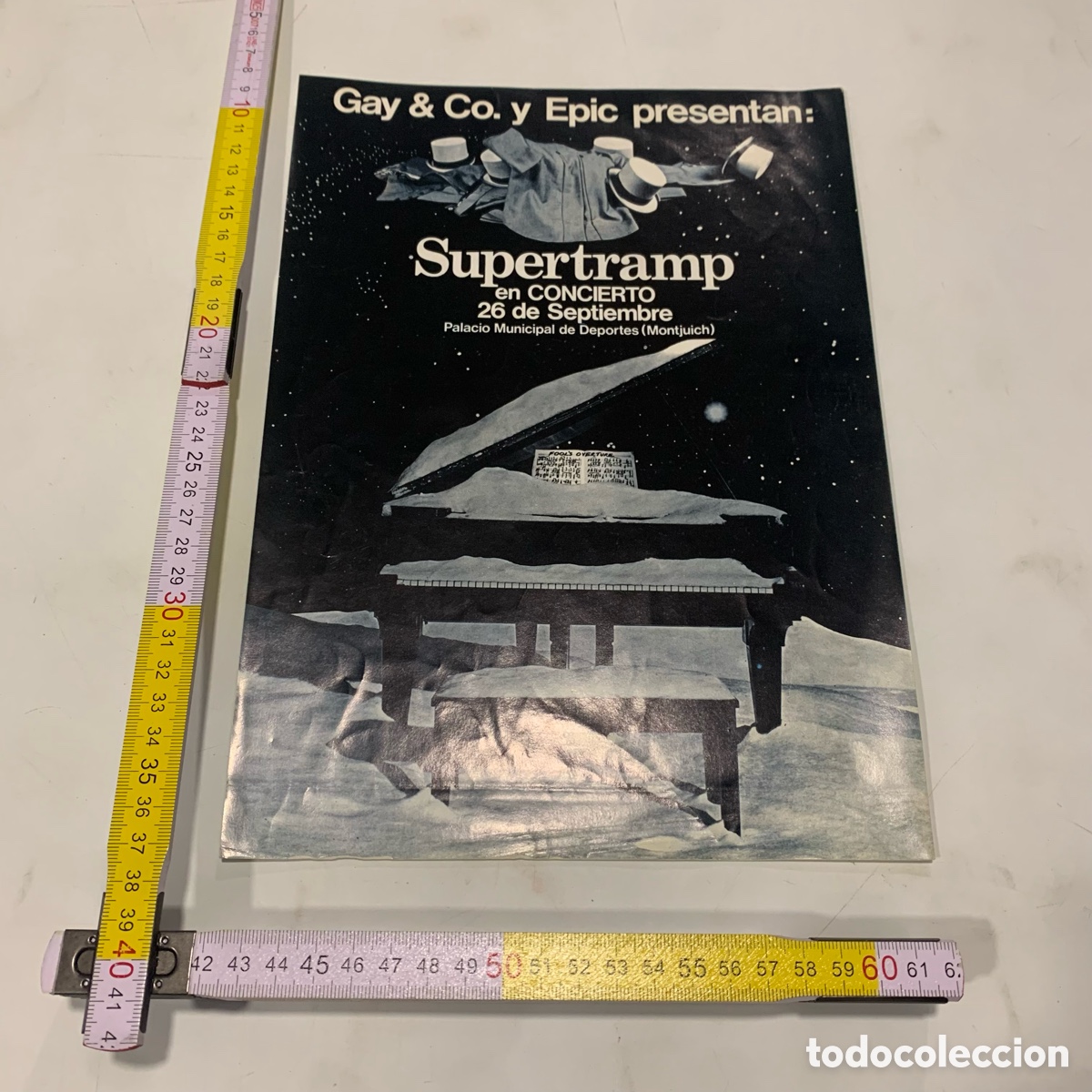 Fotos de Cantantes: poster Cartel publicidad promocional concierto barcelona Supertramp 26 septiembre de 1977 Montjuich