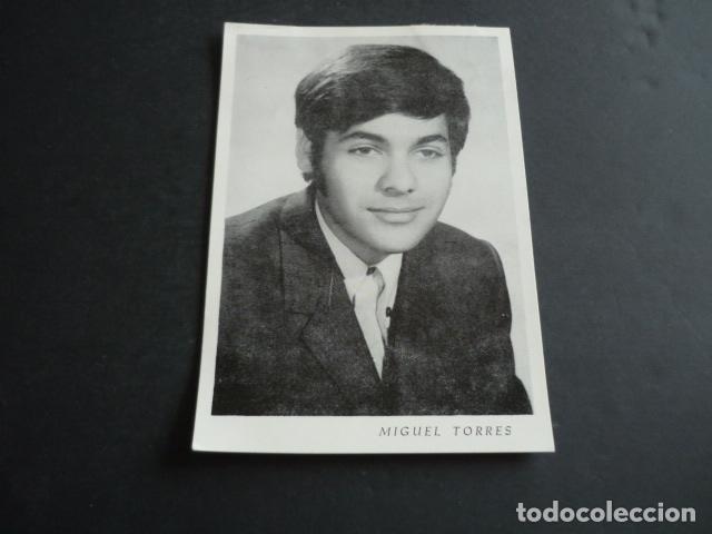 Photos of Singers: MIGUEL TORRES CANTANTE ANTIGUA TARJETA 11,5 X 16,5 CM