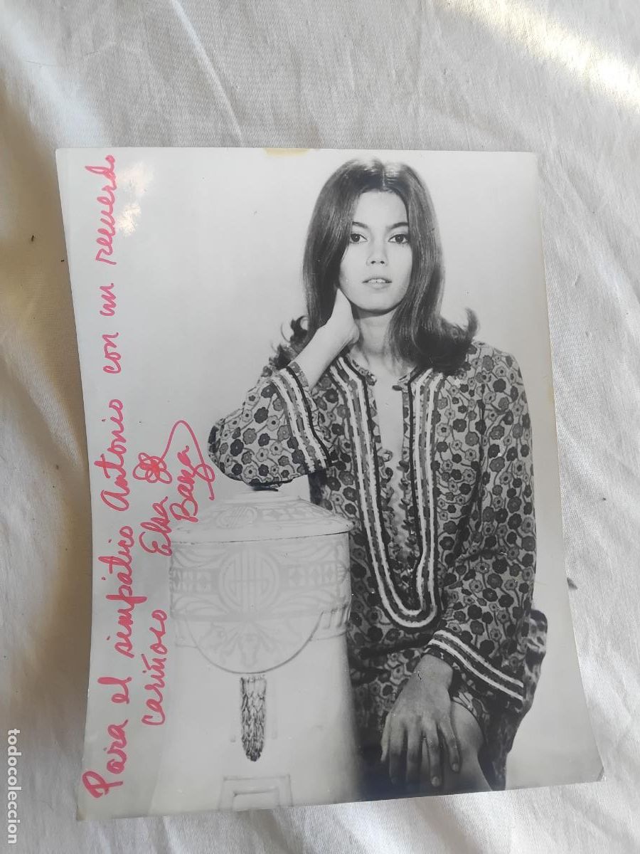 Fotos de Cantantes: FOTO FIRMADA Y DEDICADA DE ELSA BAEZA. 18 X 24 CM.