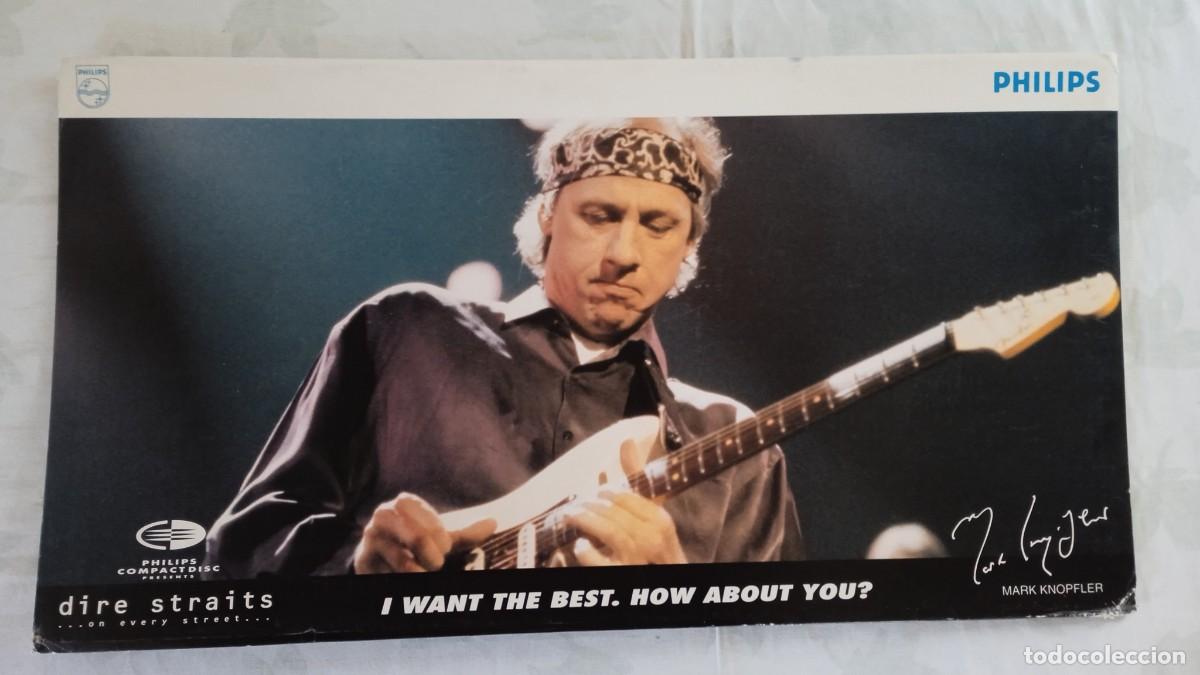 Photos de Chanteurs et Chanteuses: Dire Straits / Mark Knopfler: Poster promocinal para tiendas de On Every Street. Cart&oacute;n duro. 75x40