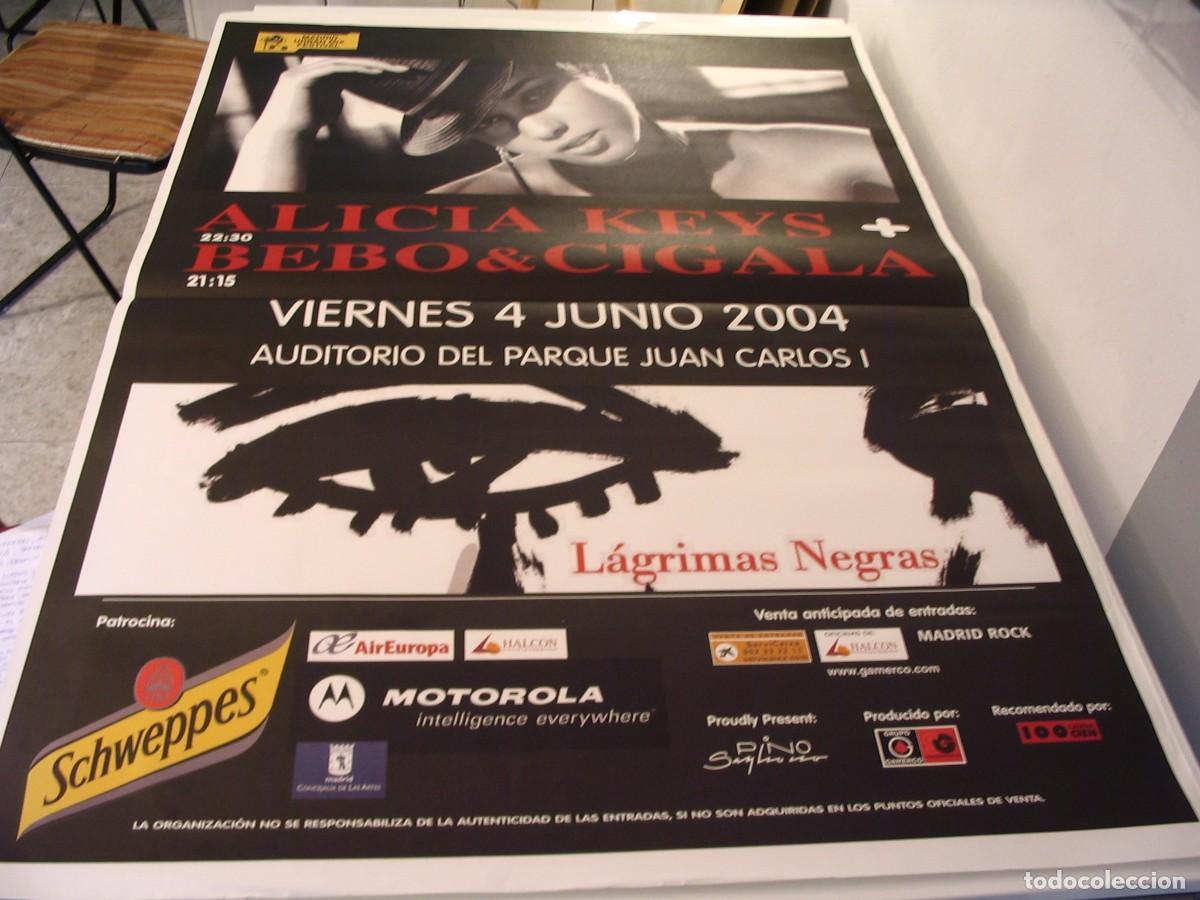 Photos de Chanteurs et Chanteuses: ALICIA KEYS + BEBO & CIGALA CARTEL ORIGINAL TOUR 2004 Madrid 140x100 26 B