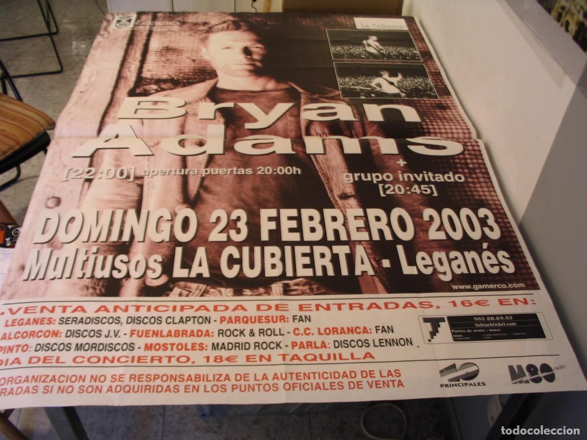 Fotos de Cantantes: BRYAN ADAMS CARTEL ORIGINAL TOUR 2003 Leganes Madrid 140x100 26 B