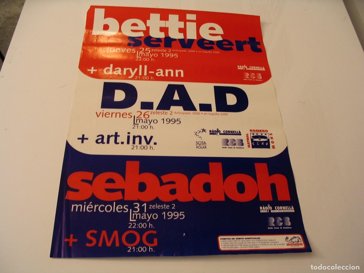 Fotos de Cantantes: BETTIE SERVERT SEBADOH D.A.D CARTEL ORIGINAL TOUR 1995 Barcelona 60x43 26 B