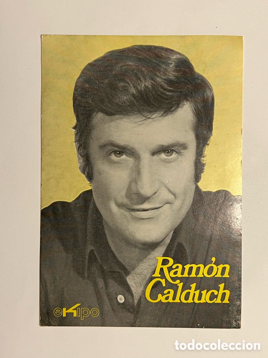 Fotos de Cantantes: RAMON CALDUCH. FOTO PROMOCIONAL. Reverso Discograf&iacute;a del cantante..