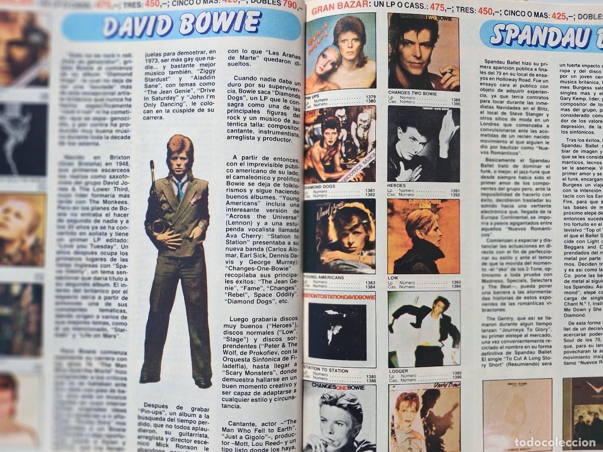 Fotos de Cantantes: David Bowie - l&aacute;mina cartulina A3 q procede legendario boletin Discoplay Dic. 1982