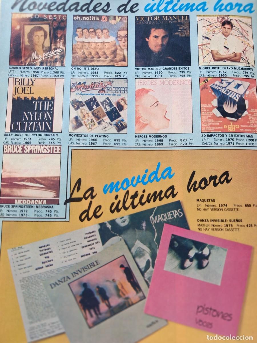 Fotos de Cantantes: Pistones + Danza Invisible... - l&aacute;mina cartulina A3 q procede legendario boletin Discoplay Dic. 1982