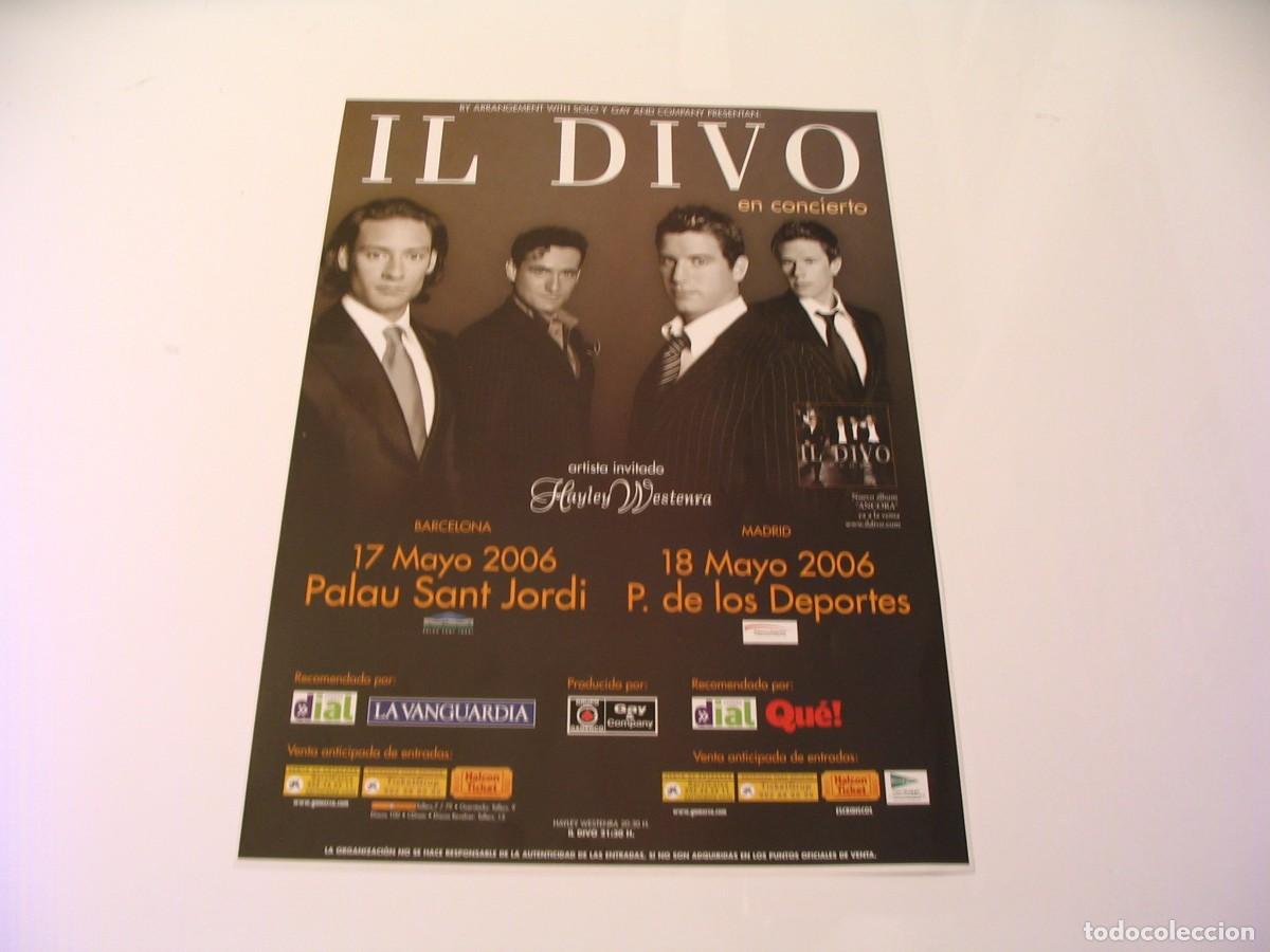 Fotos de Cantantes: IL DIVO CARTEL ORIGINAL Barcelona Madrid 2006 TOUR 42x30 26 B