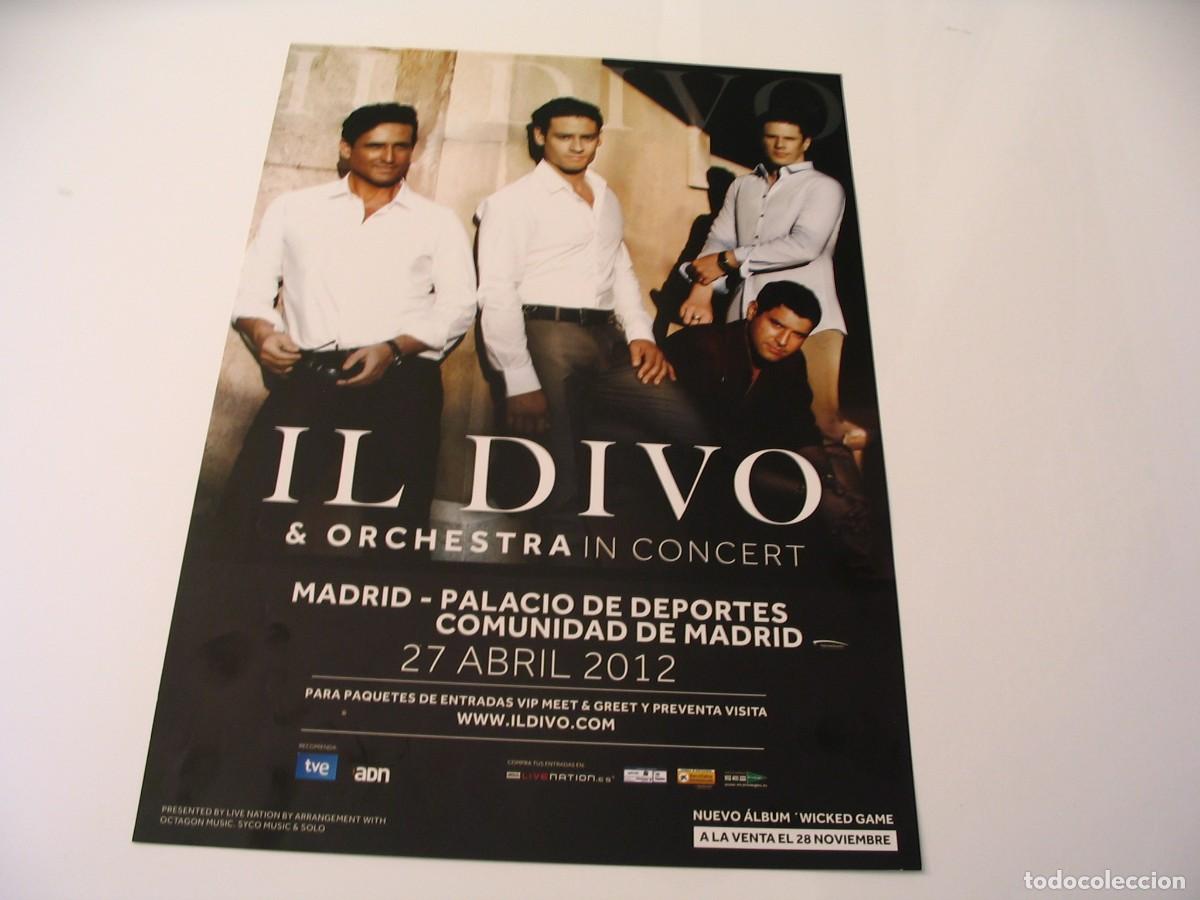 Fotos de Cantores: IL DIVO CARTEL ORIGINAL Madrid 2012 TOUR 42x30 26 B