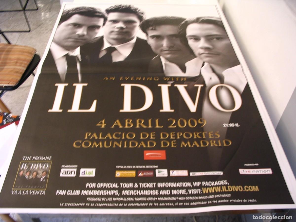 Fotos de Cantantes: IL DIVO CARTEL ORIGINAL Madrid 2009 TOUR 130x90 26 B