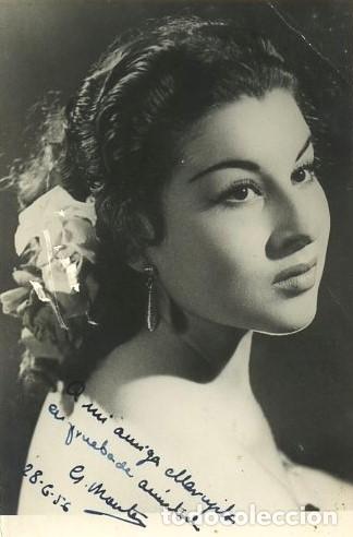 Fotos de Cantantes: FOTOGRAFIA DE CANTANTE, GRACIA MONTES CON DEDICATORIA A&Ntilde;O 1956. FOTCANT-01