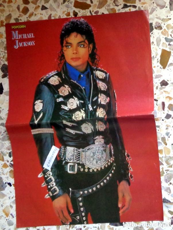 Fotos de Cantantes: DOBLE P&Oacute;STER REVISTA POPCORN ANTIGUO A&Ntilde;OS 80. MICHAEL JACKSON - ROXETTE