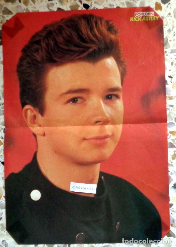 Fotos de Cantantes: DOBLE P&Oacute;STER REVISTA POPCORN ANTIGUO A&Ntilde;OS 80. RICK ASTLEY - BILLY IDOL