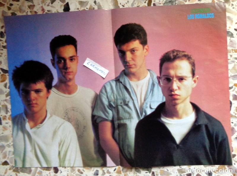 Fotos de Cantantes: DOBLE P&Oacute;STER REVISTA POPCORN ANTIGUO A&Ntilde;OS 80. LOS RONALDOS COQUE MALLA - PAUL McCARTNEY BEATLES