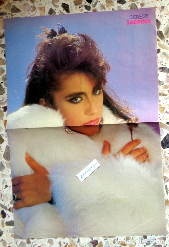 Fotos de Cantantes: DOBLE P&Oacute;STER REVISTA POPCORN ANTIGUO A&Ntilde;OS 80. SABRINA SALERNO - DEF LEPPARD. HEAVY ROCK