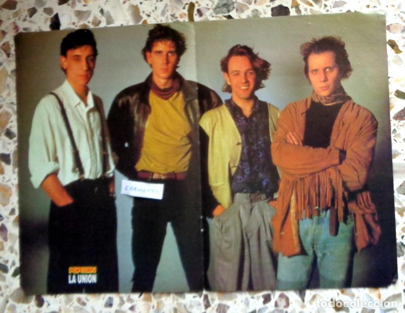 Fotos de Cantantes: DOBLE P&Oacute;STER REVISTA POPCORN ANTIGUO A&Ntilde;OS 80. LA UNI&Oacute;N - MIGUEL BOS&Eacute;