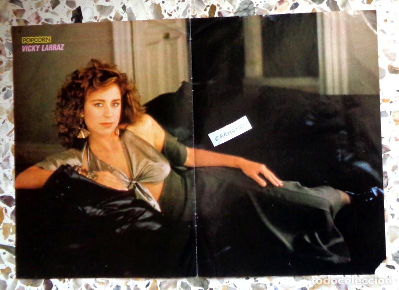Fotos de Cantantes: DOBLE P&Oacute;STER REVISTA POPCORN ANTIGUO A&Ntilde;OS 80. VICKY LARRAZ OLE-OL&Eacute; - EROS RAMAZZOTTI