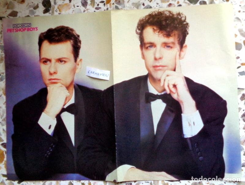Fotos de Cantantes: DOBLE P&Oacute;STER REVISTA POPCORN ANTIGUO A&Ntilde;OS 80. PET SHOP BOYS - U2 BONO
