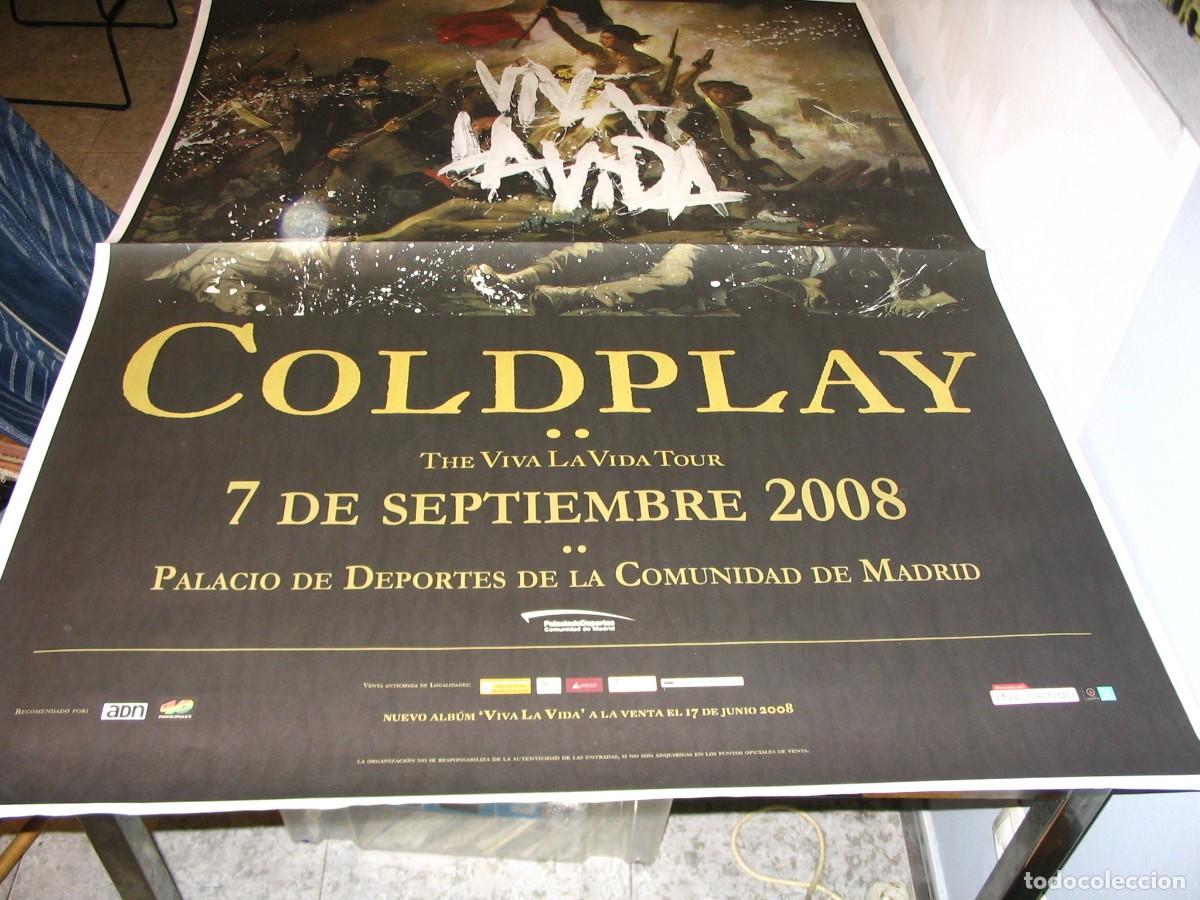 Fotos de Cantantes: COLDPLAY CARTEL ORIGINAL 2008 Madrid Viva la vida TOUR 140x100 26 B