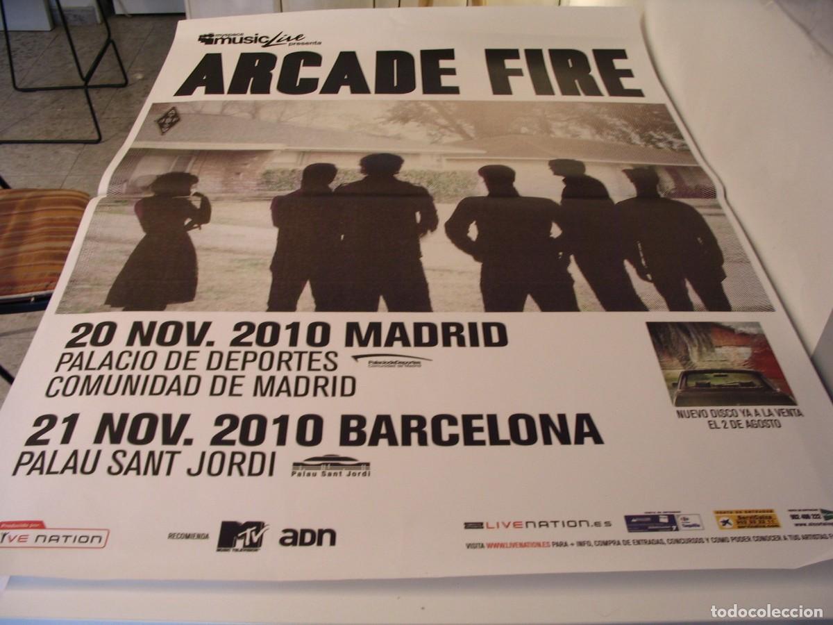 Fotos de Cantantes: ARCADE FIRE CARTEL ORIGINAL 2010 Madrid Barcelona TOUR 140x100 26 B