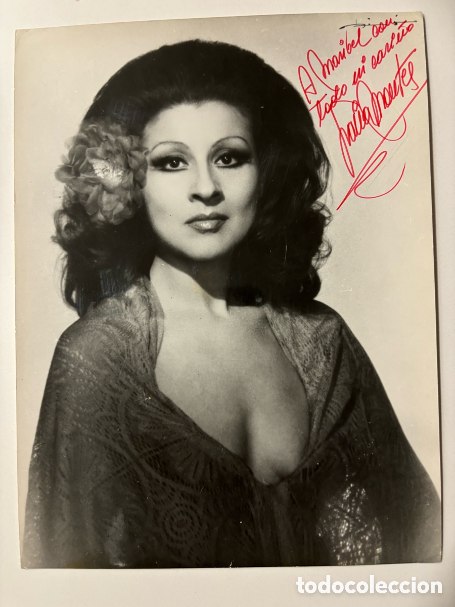 Fotos de Cantantes: Foto original con aut&oacute;grafo de Gracia Montes M