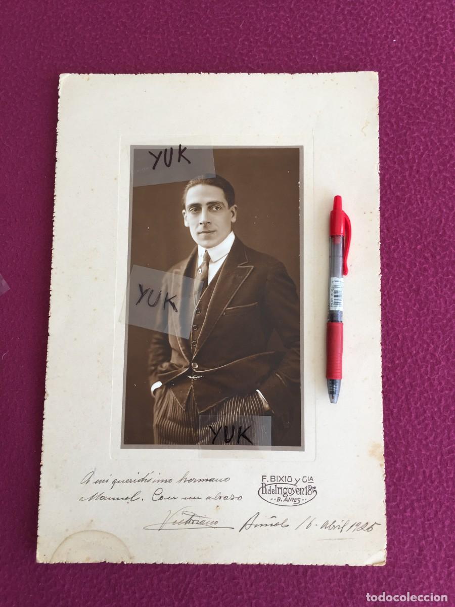 Fotos de Cantantes: GRAN FOTO DEL CANTANTE DE OPERA ARAGONES VICTORIANO REDONDO DEL CASTILLO FIRMADA Y DEDICADA - 1925