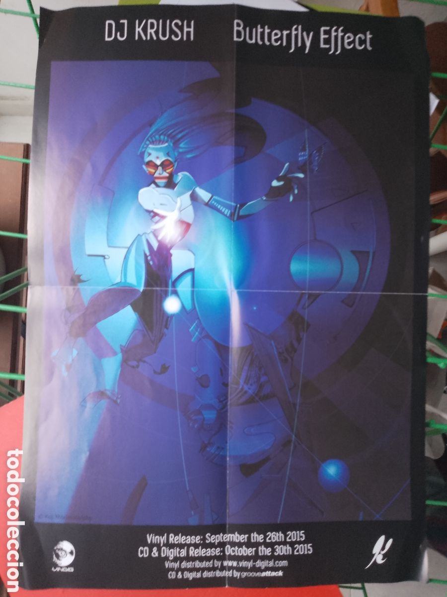 Fotos de Cantantes: DJ KRUSH . BUTTERFLY EFFECT . POSTER VINYL PROMO VINDIG 2015