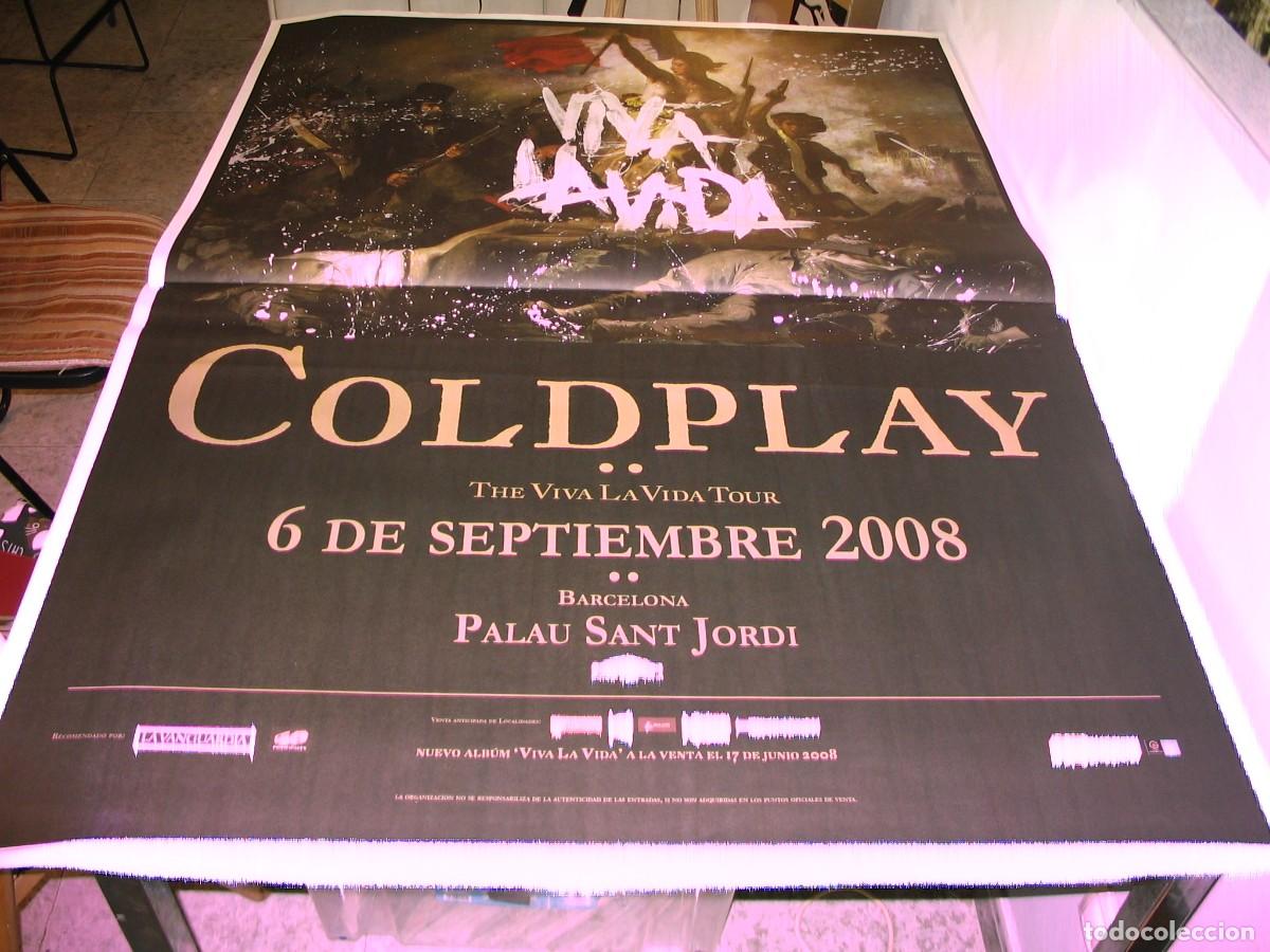 Photos de Chanteurs et Chanteuses: COLDPLAY CARTEL ORIGINAL 2008 Barcelona Viva la vida TOUR 140x100 26 B